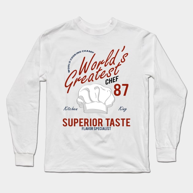 Worlds Greatest Chef Long Sleeve T-Shirt by JakeRhodes